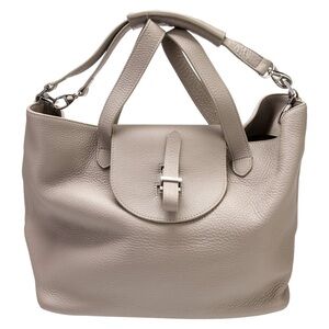 Meli Melo Thela Taupe Leather Tote Bag